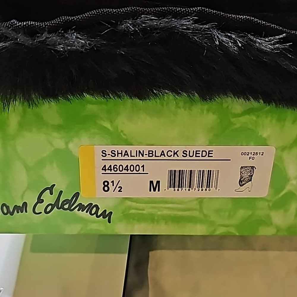 EUC FAUX FUR/Suede Boots Black Size 8 1/2 - Picture 4 of 4